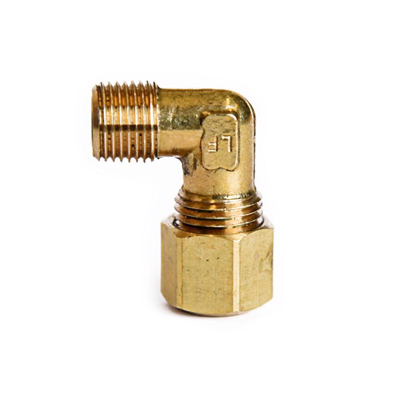ATC 1/4 in. Compression X 1/8 in. D MPT Brass 90 Degree Elbow (Pack of 5)