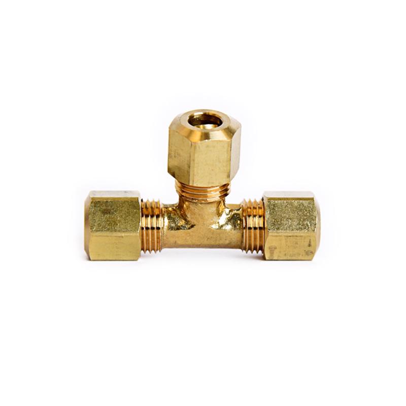 ATC 1/4 in. Compression X 1/4 in. D Compression Yellow Brass Tee (Pack of 5)