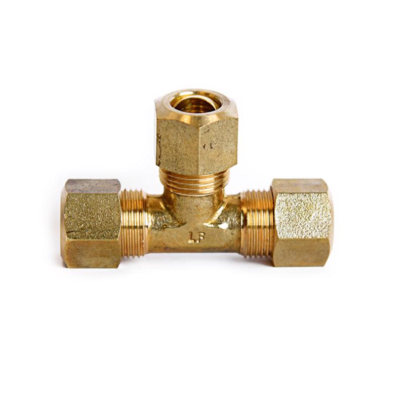 ATC 3/8 in. Compression X 3/8 in. D Compression Yellow Brass Tee (Pack of 5)
