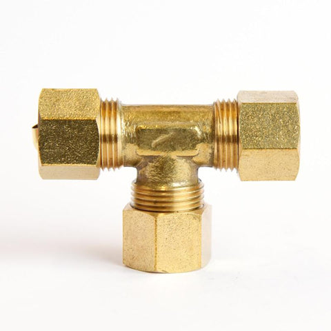 ATC 1/2 in. Compression X 1/2 in. D Compression Yellow Brass Tee (Pack of 5)