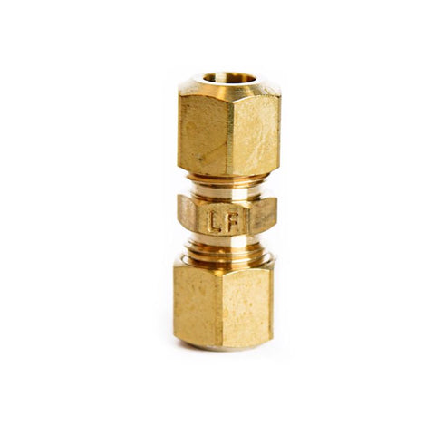 ATC 1/4 in. Compression X 1/4 in. D Compression Yellow Brass Union (Pack of 5)