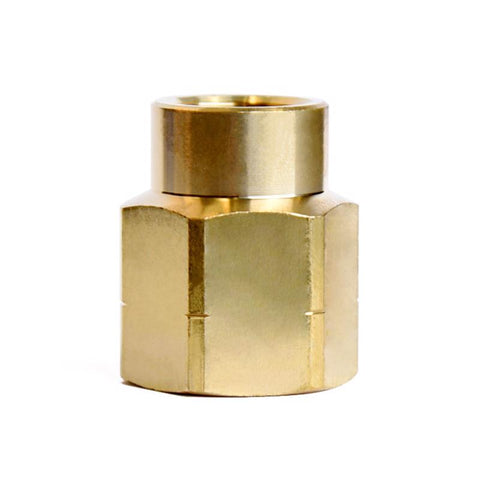 ATC 1/2 in. FPT X 3/8 in. D FPT Yellow Brass Reducing Coupling (Pack of 5)