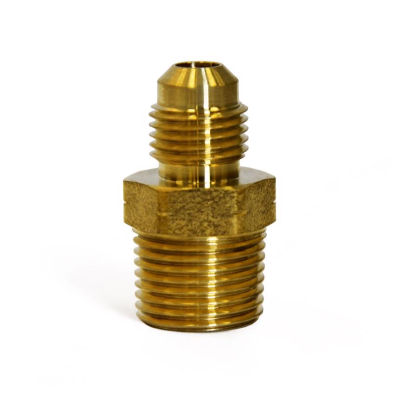 ATC 1/4 in. Flare X 1/4 in. D Male Brass Adapter (Pack of 5)