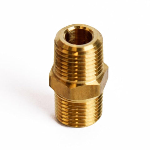 ATC 1/8 in. MPT X 1/8 in. D MPT Yellow Brass Hex Nipple (Pack of 5)