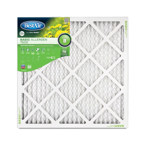 BestAir 20 in. W X 20 in. H X 1 in. 8 MERV Pleated Air Filter 1 pk (Pack of 12)