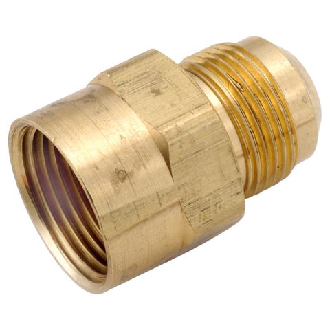 Anderson Metals 15/16 in. Flare in. X 1/2 in. D FIP Brass Coupling (Pack of 5)