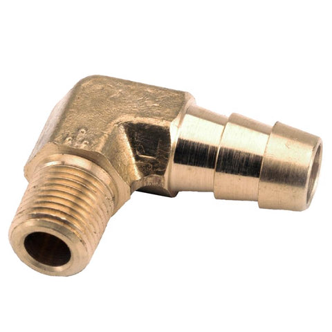 Anderson Metals 1/2 in. Hose Barb in. X 3/8 in. D MPT Brass 90 Degree Elbow (Pack of 5)
