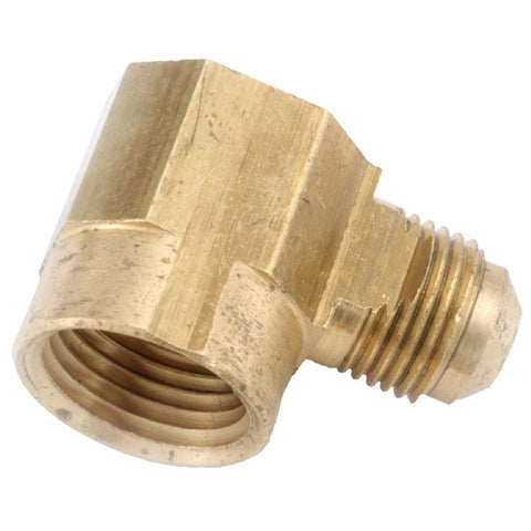 Anderson Metals 1/4 in. Flare Elbow in. X 1/4 in. D FIP Brass 90 Degree Elbow (Pack of 5)
