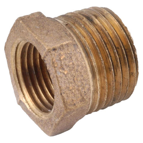 Anderson Metals 1/2 in. MPT in. X 3/8 in. D FPT Brass Hex Bushing (Pack of 5)