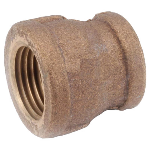 Anderson Metals 1/2 in. FPT in. X 3/8 in. D FPT Brass Reducing Coupling (Pack of 5)