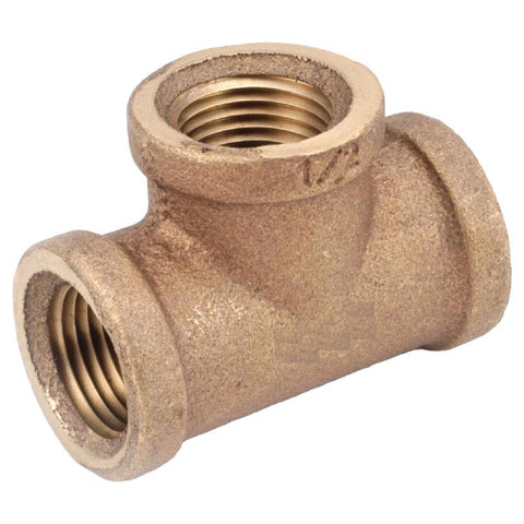 Anderson Metals 1/2 in. FIP in. X 1/2 in. D FIP Brass Tee (Pack of 5)
