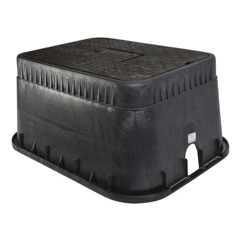 NDS 20 in. W X 12 in. D X 13 in. H Rectangular Valve Box with Cover Black