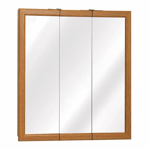 Zenna Home 26 in. H X 24 in. W X 4.5 in. D Rectangle Tri-View Medicine Cabinet