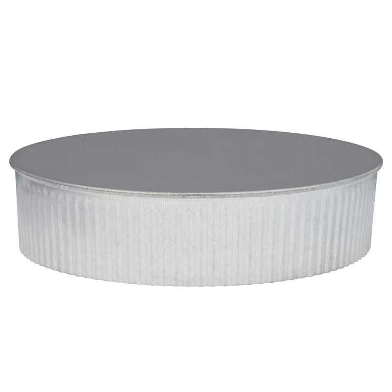 Imperial 8 in. D Galvanized Steel Crimped Pipe End Cap