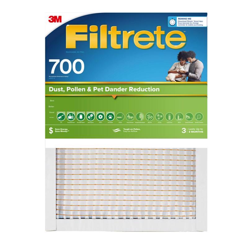 Filtrete 20 in. W X 30 in. H X 1 in. Polypropylene 700 MPR Pleated Air Filter 1 pk (Pack of 4)