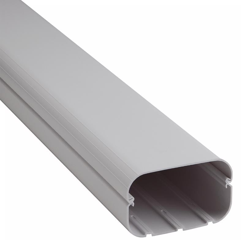 Cubiertas Slimduct para juegos de tuberías de 78 pulg. de ancho x 3.25 pulg. de alto, blancas (paquete de 5)
