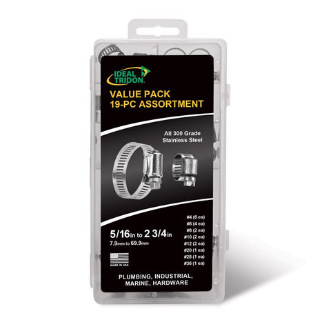 Ideal Tridon 5/16 in to 2-3/4 in. SAE 4' SAE 6 Silver Hose Clamp Stainless Steel