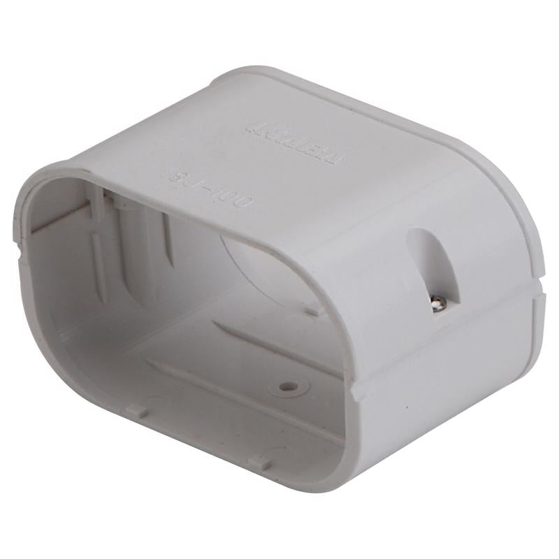 Slimduct Lineset Cover Coupler 3.75 in. W X 3 in. H White