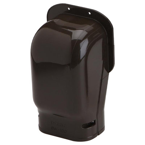 Slimduct Lineset Cover Wall Inlet 3.75 in. W X 3.5 in. H Brown