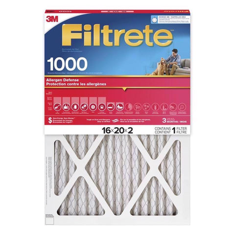 Filtrete 16 in. W X 20 in. H X 2 in. Polypropylene 1000 MPR Pleated Air Filter 1 pk (Pack of 4)