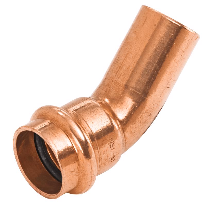 NIBCO Press System 1-1/2 in. FTG X 1-1/2 in. D Press Wrought Copper 45 Degree Elbow 1 pk