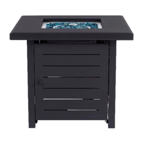 Living Accents 28 in. W Steel Square Propane Fire Pit