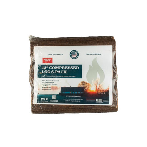Leña variada para estufa US, 3 horas, paquete de 6