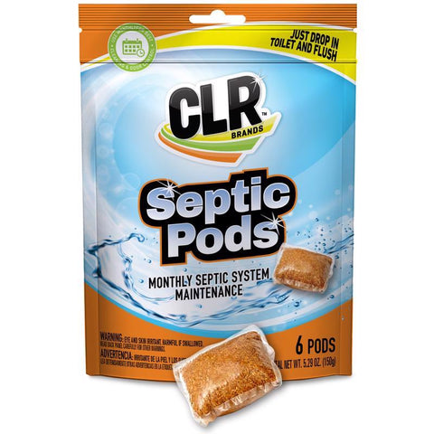 CLR Brands Pods Septic System Treatment and Cleaner 5.29 oz (Pack of 6)