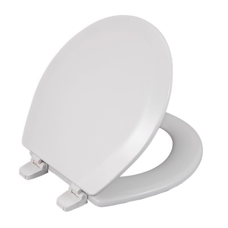 Oakbrook Collection Laurel Round White Wood Toilet Seat