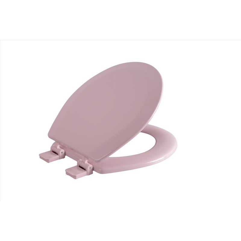 Oakbrook Collection Laurel Round Pink Wood Toilet Seat