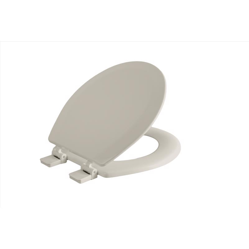 Oakbrook Collection Laurel Round Bone Wood Toilet Seat