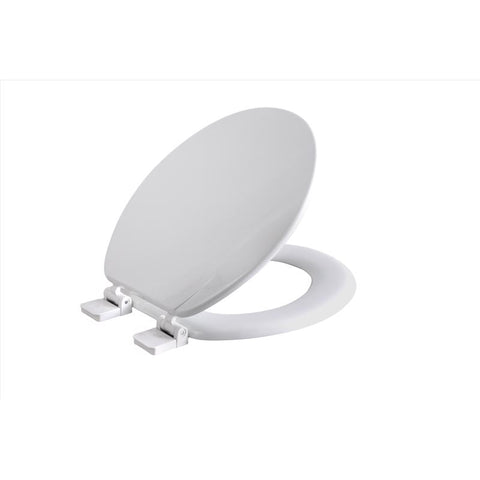 Oakbrook Collection Rockford Round White Wood Toilet Seat