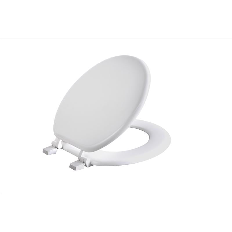 Oakbrook Collection Round White Wood Toilet Seat (Pack of 6)