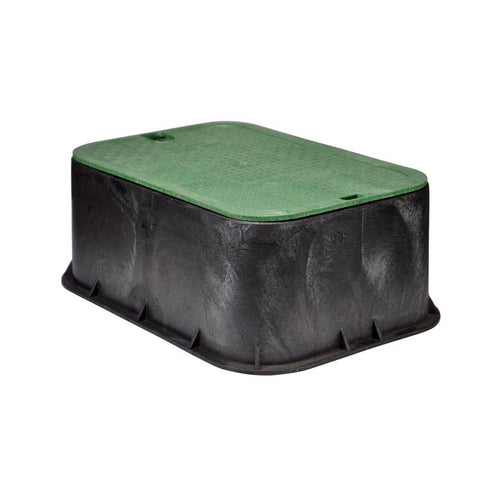 NDS 21.75 in. W X 13.25 in. D X 6.75 in. H Rectangular Valve Box with Cover Black/Green