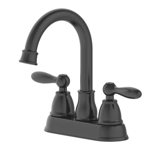 Oakbrook Collection Jennifer Matte Black Traditional Centerset Bathroom Sink Faucet 4 in.