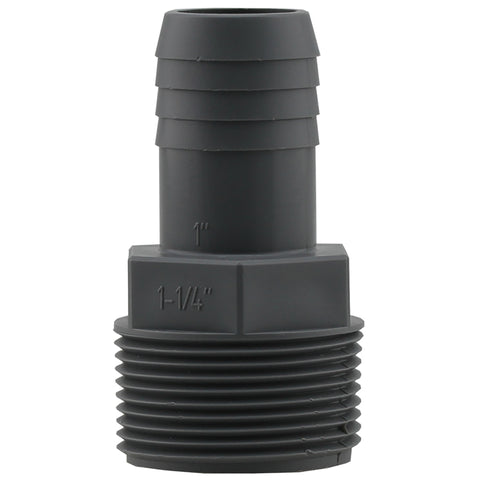Boshart Industries 1 in. Insert in. X 1-1/4 in. D MPT Polypropylene Reducing Male Adapter 1 pk