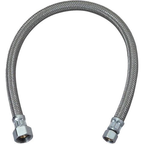 BrassCraft Plumbshop 3/8 in. Compression pc X 1/2 in. D FIP 16 in. Braided Stainless Steel Faucet Su