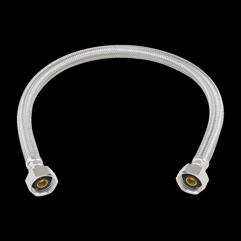 BrassCraft Plumbshop 1/2 in. D X 1/2 in. D X 20 ft. L Braided Stainless Steel Hose