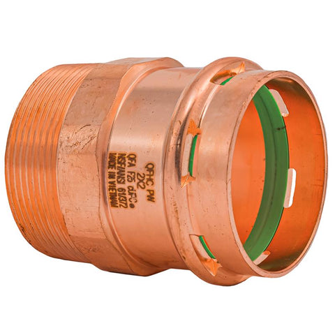 QuickFitting 2 in. Press in. MNPT in. Copper Adapter