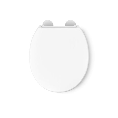 Kohler Hyten Slow Close Round White Plastic Toilet Seat