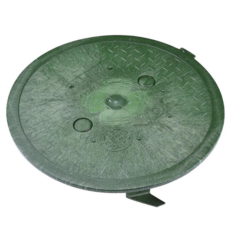 NDS SureFit 10 in. W X 2 in. H Round Valve Box Cover Green