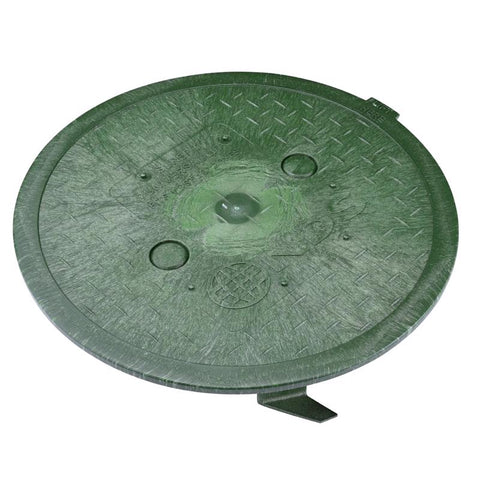 NDS SureFit 10 in. W X 2 in. H Round Valve Box Cover Green