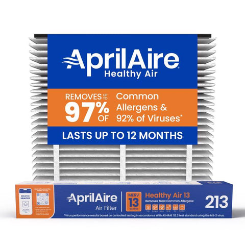 AprilAire 20 in. W X 25 in. H X 4 in. Synthetic Fiber 13 MERV Pleated Air Cleaner Cabinet Air Filter