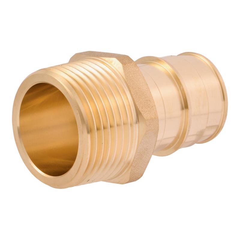 SharkBite Expansión PEX de 1 pulg. de expansión c/u X Adaptador macho de latón de 1 pulg. D MNPT c/u
