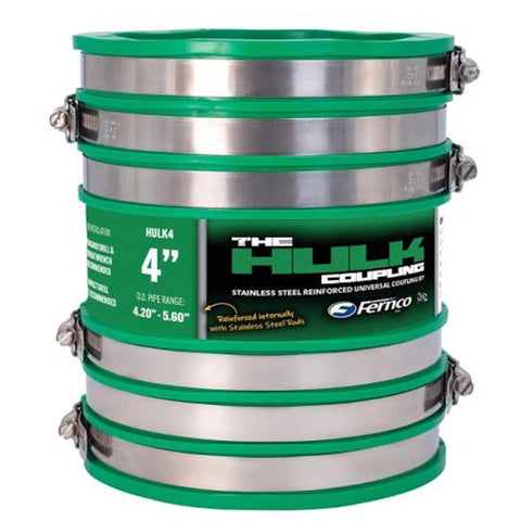 Hulk Fernco 4 in. Push X 4 in. D Push PVC 8 in. Coupling 1 pk