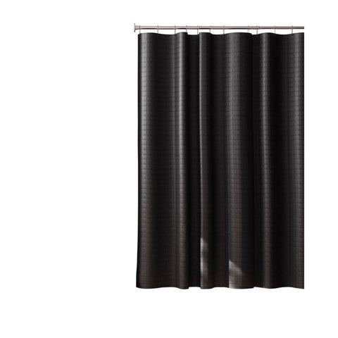 Zenna Home 74 in. H Black Shower Curtain Fabric (Pack of 3)