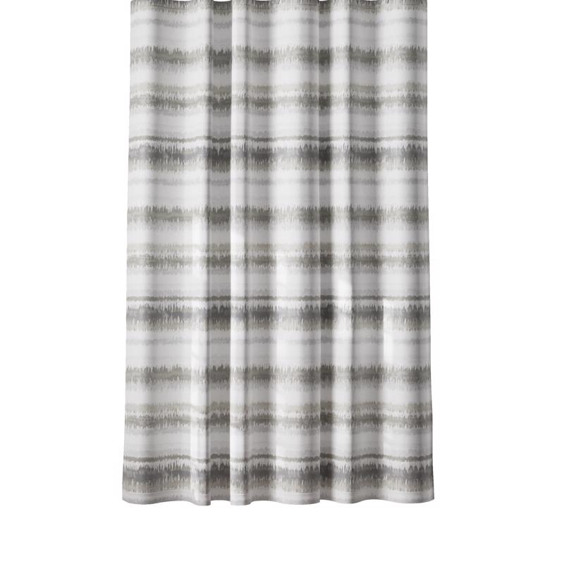 Zenna Home 72 in. H X 70 in. W Gray Stripe Shower Curtain Polyester (Pack of 3)