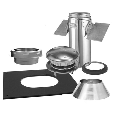 Selkirk Sure-Temp 8 in. D X 18 in. L Stainless Steel Ceiling Support Kit