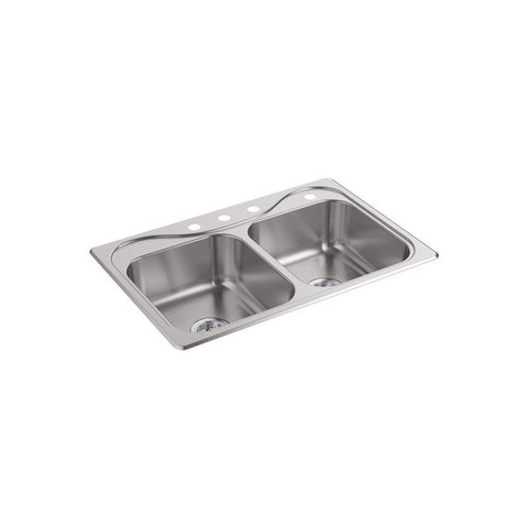 Sterling Southhaven Stainless Steel Top Mount Double Bowl Kitchen Sink