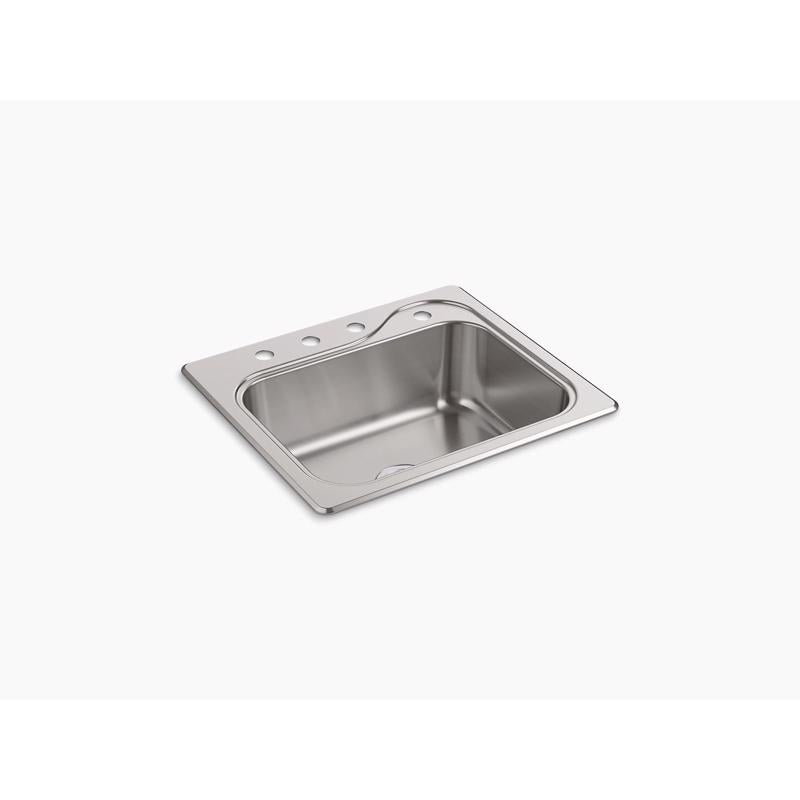 Fregadero de cocina de una cubeta sobre encimera de acero inoxidable Sterling Southhaven